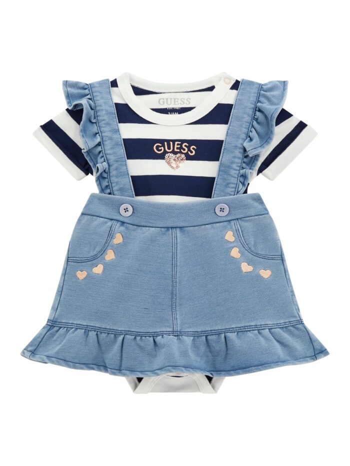 A5RG08_K9NF4 Completo Salopette e T-Shirt GUESS