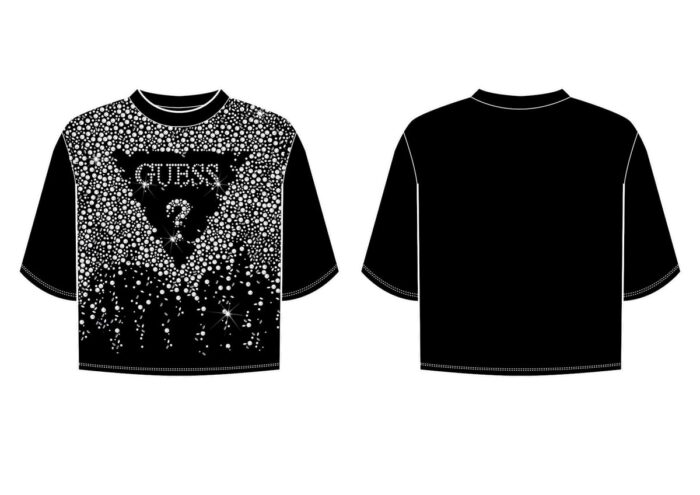 J5RI13_K6YW4 T-Shirt Logata con Brillanti GUESS - immagine 3