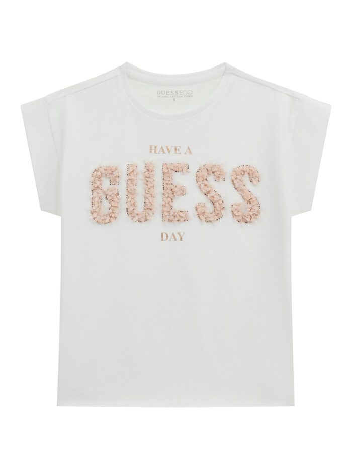 J5RI37_K6YW4 T-Shirt Logata Bianca GUESS