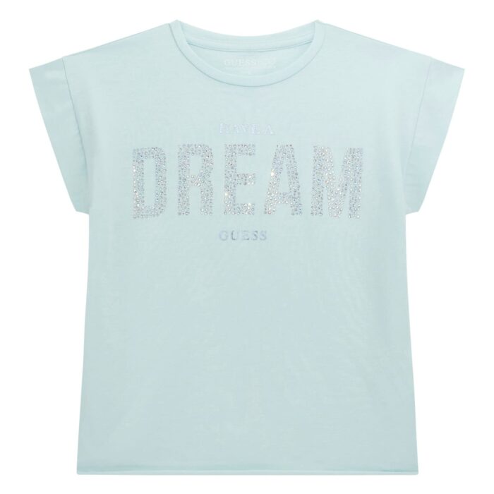 J5RI37_K6YW4_1 T-Shirt Logata Verde GUESS