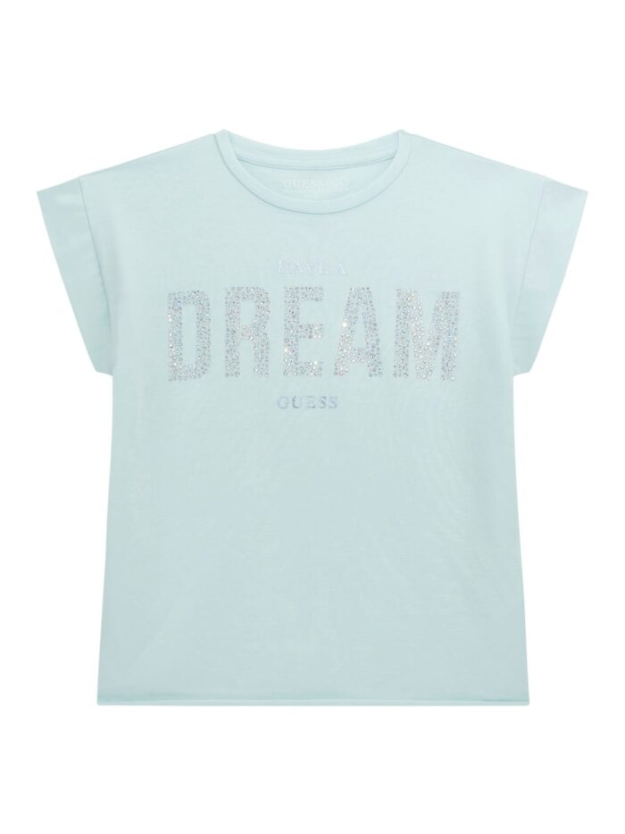 J5RI37_K6YW4_1 T-Shirt Logata Verde GUESS