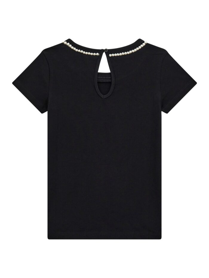 J5RI39_K6YW4_1 T-Shirt Logata con Perle Nera GUESS - immagine 2