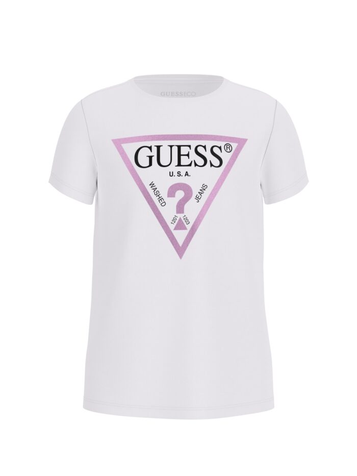 J73I56_K8HM0 T-Shirt Logata Bianca GUESS