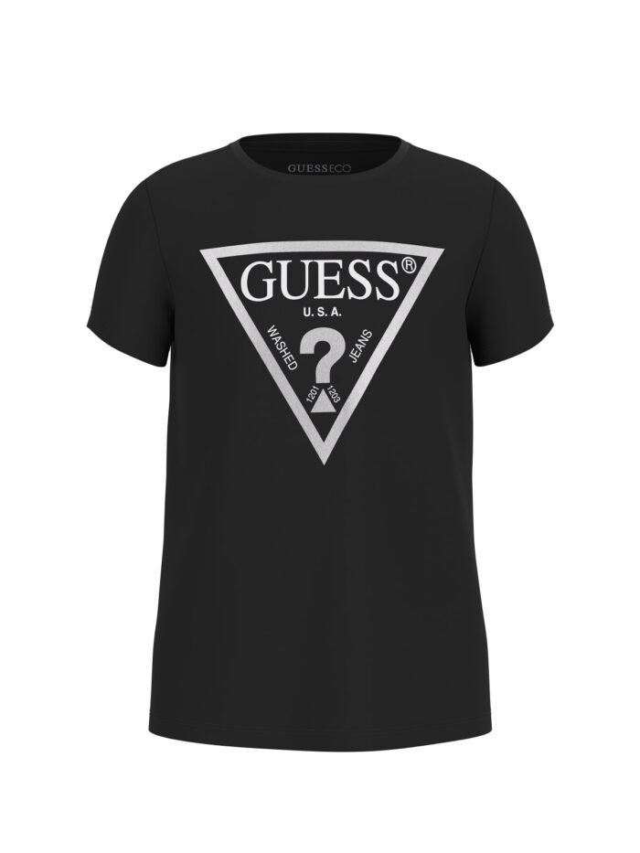 J73I56_K8HM0_1 T-Shirt Logata Nera GUESS
