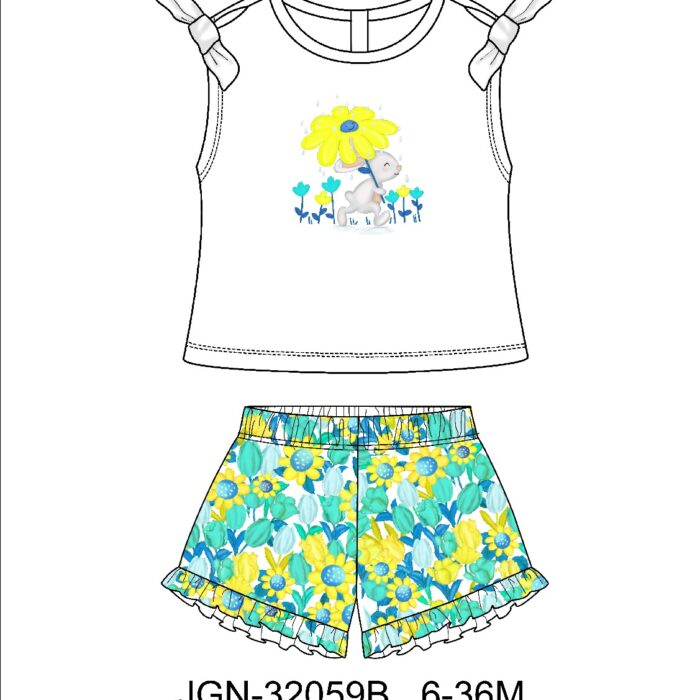 JGN-32059B MAGLIETTA E SHORTS LOLETABOYZONE
