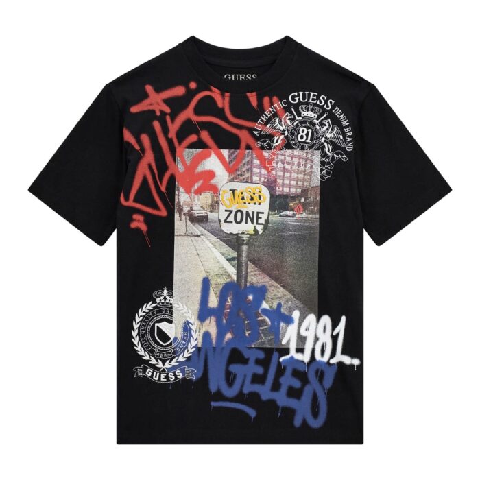 L5RI11_K8HM4 T-Shirt Logata GUESS