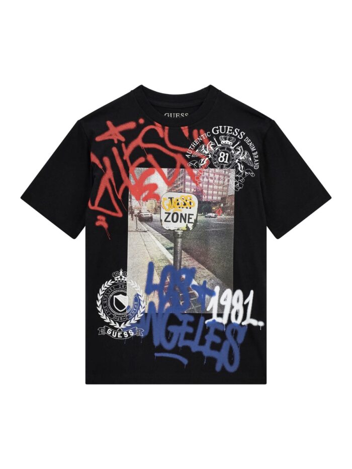 L5RI11_K8HM4 T-Shirt Logata GUESS