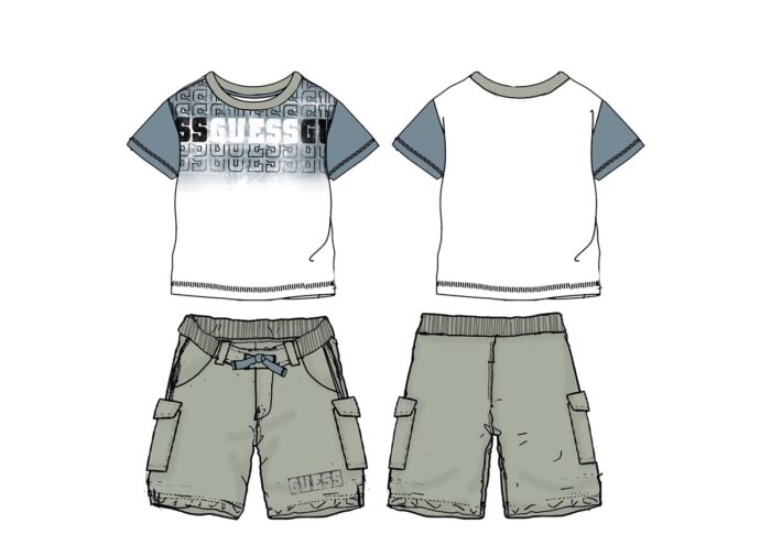 N5RG07_K8HM4 Completo T-Shirt e Pantaloncino GUESS - immagine 3