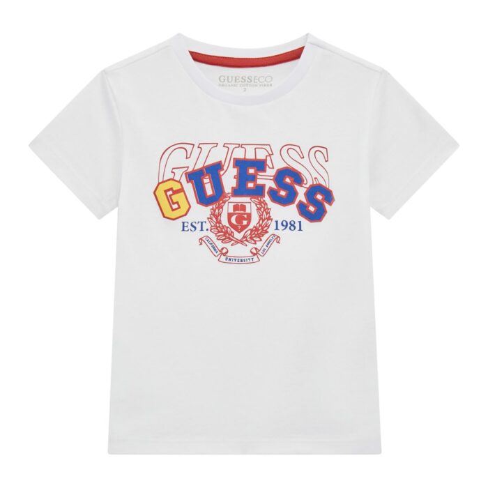 N5RI00_K8HM4 T-Shirt Logata Bianca GUESS