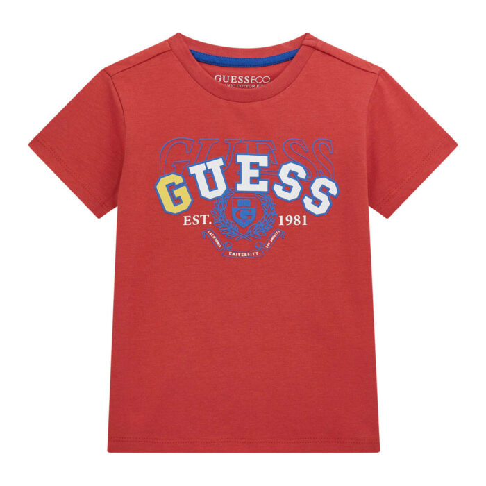 N5RI00_K8HM4_1 T-Shirt Logata Rossa GUESS